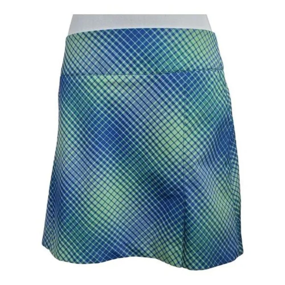 Nike Dri Fit Golf Skort Skirt Size 10 Kaleidoscope Blue Green Tennis Pickleball